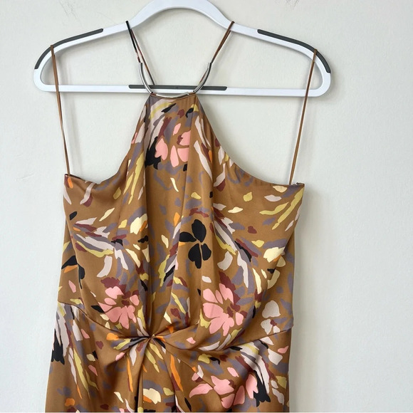 Reiss Paola Floral Printed Halter Neck Cocktail Dress - Picture 5 of 12